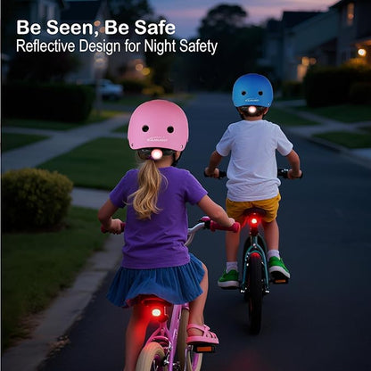 KAMUGO Kids Bike Helmet,Toddler Helmet Adjustable Kids Bicycle Helmet Girls Or Boys Ages 2-8/8-14 Years Old Multi-Sports for Cycling Skateboard Scooter