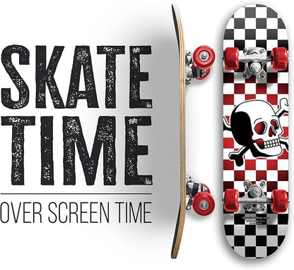 24 inch Rude Boyz Mini Cruiser Skateboard - Aluminium Trucks - Kids Skateboard Ages 5-8 Beginner - Skateboards for Kids