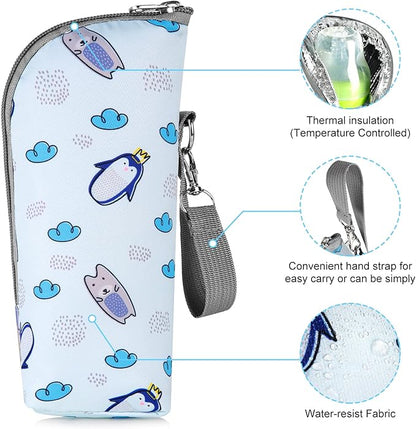 Accmor Baby Bottle Cooler Tote Bags, Insulated Breastmilk Cooler Bag, Nursing Bottle Cooler Warmer Bag for Nursing Mom Daycare Travel