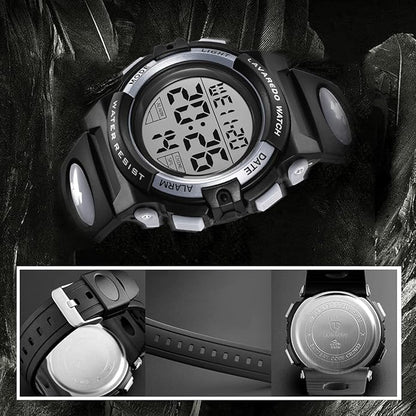 Kids Watch,Boys Watch for 3-15 Year Old Boys,Digital Sport Outdoor Multifunctional Chronograph LED 50 M Waterproof Alarm Calendar Analog Watch for Children with Silicone Band,Kids Gift