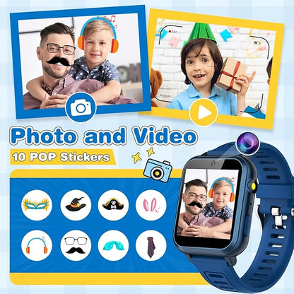 Cosjoype Smart Watch for Kids Age 4-12, 39 Games Touchscreen Boys Watch with Camera Music Player Pedometer Flashlight, Kids Toys Christmas Birthday Gifts for Boys Girls Age 5 6 7 8