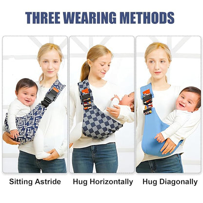 Baby Sling Carrier,Baby Sling,Toddler Carrier,Adjustable and Non-Slip Hip Seat Carriers Carrying 10-30 lbs(Grey Leopard)