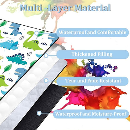Extra Large Picnic Blanket Waterproof,80"x 80"Foldable Machine Washable Beach Blanket,Outdoor Blanket for 6-8 Adults,Picnic Mat Suitable for Indoor Crawling,Park Beach,Camping,Hiking,Travel(Dinosaur)