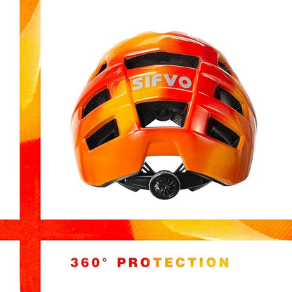 Kids Bike Helmet, SIFVO Kids Helmet 8+ Boys and Girls Bike Helmet with Cool Visor, Bike Helmets for Kids, Youth Bike Helmet Kids Mountain Bike Helmet Lightweight and Sturdy【55-58cm】
