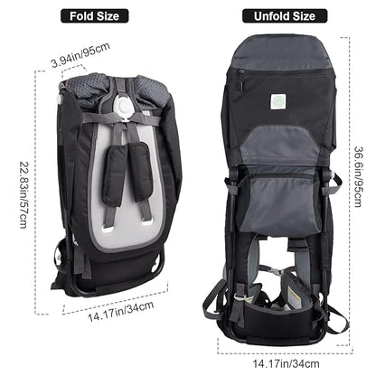 Baby Shoulder Carrier Baby Hiking Backpack Carrier with Rain Cover Sun Shade for Child Safe Backrest and Toddler Ergonomic Seat Holds 40 Pound for Children Between 6 Months-3 Years Old Babies