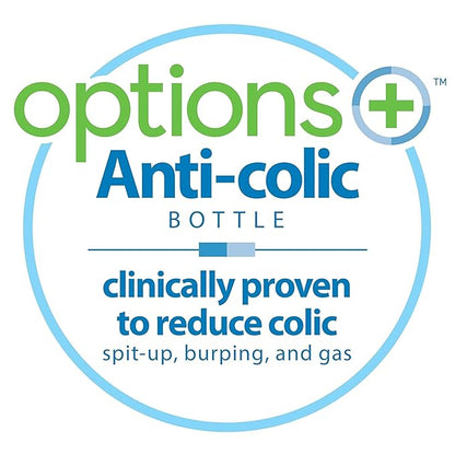 Dr. Brown's Natural Flow Anti-Colic Options+ Wide-Neck Baby Bottles 5 oz/150 mL,with Level 1 Slow Flow Nipple, Pink 4 Pack, 0m+
