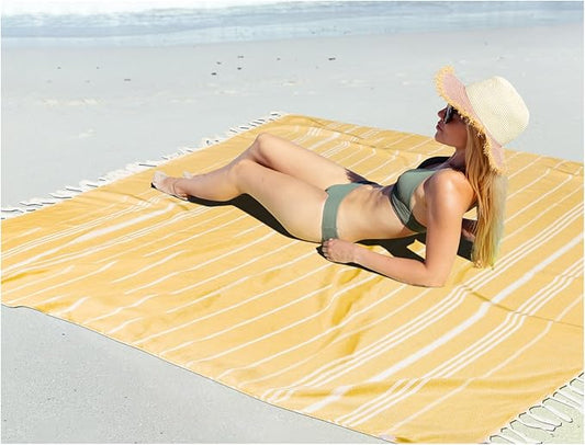 Oversized Turkish Beach Towel Blanket XXL Cotton Sandproof Towels Boho Woven Extra Large Big Sand Free Giant Throw Thick Blankets Huge Quilt XL Picnic Camping Necessities Cloud For Adult Gifts