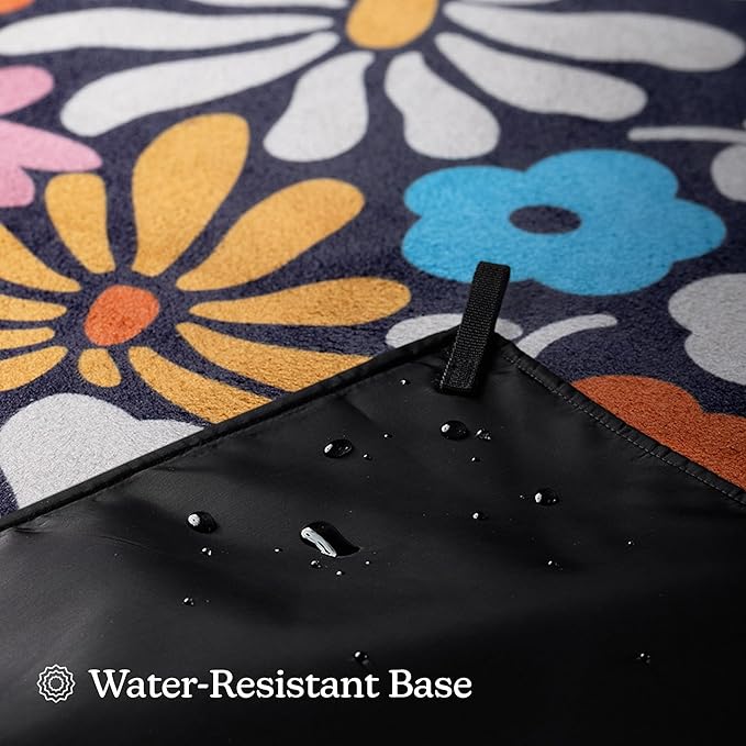 Nomadix Festival Blanket - Perfect for Picnics, Camping, & Lawn Seating - Plush Top & Water Resistant Base - Made with Post Consumer Recycled Materials - Hula Multi - 60x70