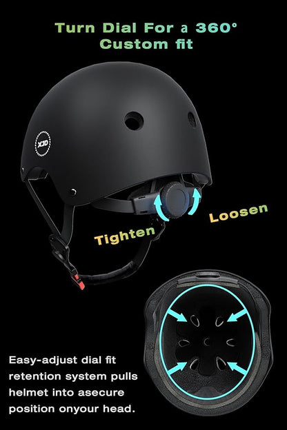 XJD Kids Bike Helmet,Multi-Sport Protective Gear Set for 3-5-8-14 Years Boys Girls with Knee and Elbow Pads Wrist Guards fit Roller Skates,Cycling,Skateboarding,Skating Scooter