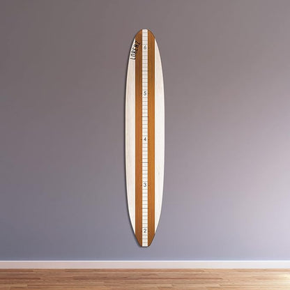 Personalized Surf Board Height Chart - Growth Chart for Wall Height Ruler Kid Growth Chart Height Tracker Wood Surfboard Child Height Chart for Kids Grow Chart Height Board-57"x10.5"