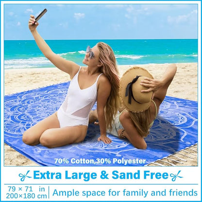 Oversized Turkish Beach Towel Blanket XXL Cotton Sandproof Towels Boho Woven Extra Large Big Sand Free Giant Throw Thick Blankets Huge Quilt XL Picnic Camping Necessities Cloud For Adult Gifts