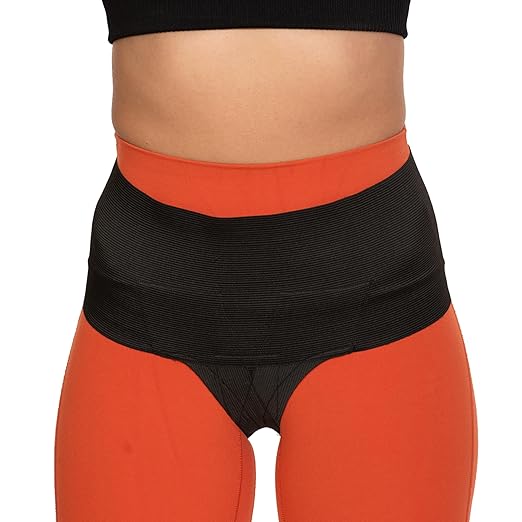 Patented Women’s Pelvic Floor Orthotic Support Belt ― Uterus Pain Relief Girdle for Prolapsed Bladder, Vulvar Varicosities, Postpartum Recovery, SPD | High Waist (Black, Medium)