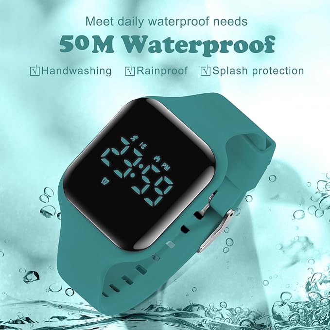 Kids Watches for Girls Boys Digital Sport Watch with Step Counter Pedometer Vibration Alarm Clock, No App Waterproof Fitness Tracker Kids Watch Boys Girls Teens Students Ages 5-16