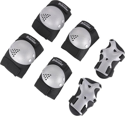 BOSONER Kids/Youth Knee Pads Elbow Pads Wrist Guards Set for 3-15 Years, Child Protective Gear Set for Roller Skates, Cycling, BMX Bike, Skateboard, Inline Skating, Scooter Riding Sports…