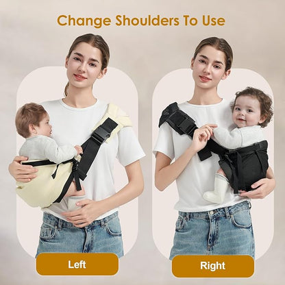 Toddler Sling Carrier, Easy to Wear Baby Carrier Sling 7-40 lbs, Adjustable Lightweight Baby Wrap Sling, Perfect Toddler Hip Carriers One Size Fits All, Black Mesh