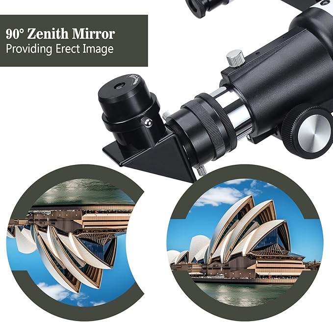 Telescopes, Telescope for Kids and Adults Beginners, 70mm Aperture 400mm Focus Length Refractor Travel Telescope with AZ Mount for Observe The Moon and Landscape (Blue)