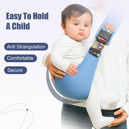 Baby Sling Carrier,Baby Sling,Toddler Carrier,Adjustable and Non-Slip Hip Seat Carriers Carrying 10-30 lbs(Black Sailboat)