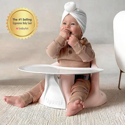Upseat – The Original Ergonomic Baby Floor & Booster Seat with Tray, Developed with Physical Therapists for Upright Posture & Healthy Hip Development, 4–24 Months, Dishwasher-Safe Extra-Large Tray