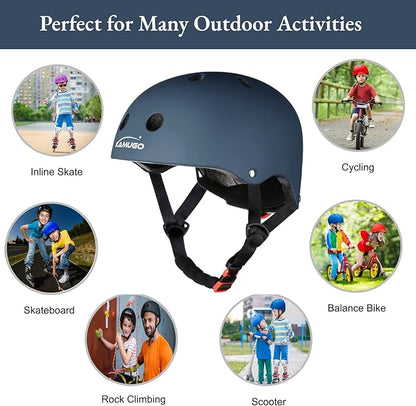 KAMUGO Kids Bike Helmet,Toddler Helmet Adjustable Kids Bicycle Helmet Girls Or Boys Ages 2-8/8-14 Years Old Multi-Sports for Cycling Skateboard Scooter