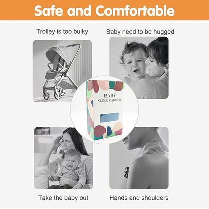 Baby Sling Carrier,Toddler Carrier,Upgraded 2025 Baby Sling with 4 Adjustable Straps(10-30lbs),Lightweight,Portable and One Size Fits All(Flag)