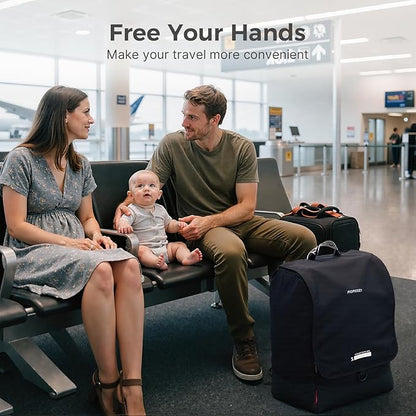 Momcozy Stroller Travel Bag for Airplane | Suit ClickGo Stroller | Compatible with Strollers Folded Dimensions of 22.1 X 17.3 X 9.8 Inch | Fit Most Major Brand | Hand-held ＆ Back-carrying