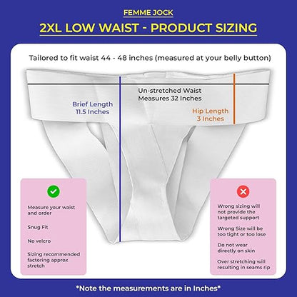 Women's Pelvic Support Belt ― Uterus Girdle for Prolapsed Bladder | Postpartum Recovery | Pain Relief | Low Waist (WHITE - XXL)