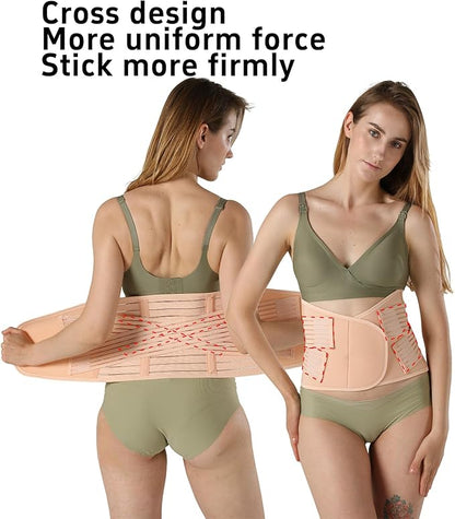3 in 1 Postpartum Belly Band Post Partum for Women Abdominal Binder Surgery C Section Recovery Stomach Belly Wrap Belt