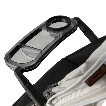 Snack Tray Fits for UPPAbaby Vista V3/Vista V2/Vista/Cruz/Cruz V2/ RumbleSeat/RumbleSeat V2, Updated Snack Tray with Two Snack Compartments & Cup Holder, Quick Attachment, Stroller Accessories