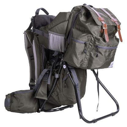 ClevrPlus Urban Explorer Child Carrier Hiking Baby Backpack, Olive Green