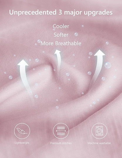 Meiz Pregnancy Pillows, Pregnancy Pillows for Sleeping, Pregnancy Body Pillow Cooling, Maternity Pillow for Pregnant Woman with Cooling Jersey Cover, Pink
