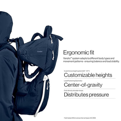 Vandra™ River - Scandinavian Hiking Baby Carrier Backpack - Gravity Lock™ Hard-Shell Frame - Nest Child Carrier for Toddler & Kids - Dust Bag, Alu Tag & More Included