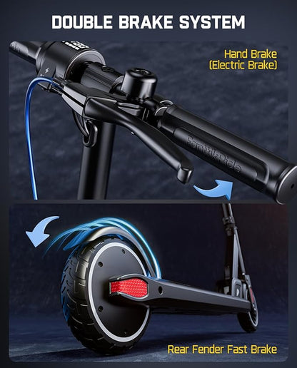 FanttikRide T9 Electric Scooter for Kids 4.3-5.6 ft, 7/10/12 MPH, LED Battery Level, Height Adjustable and Foldable, Electric Scooter for Kids, for Teenager, Up to 40 mins
