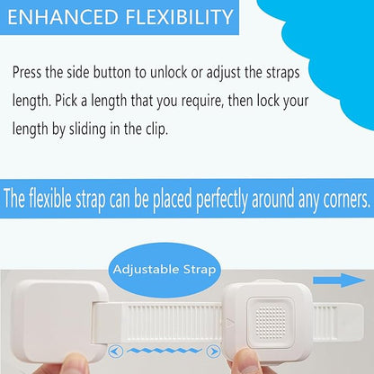 YEYA Upgraded No Drill Furniture Anchors for Baby Proofing, Anti-Tip Adjustable Straps, 2 Pack