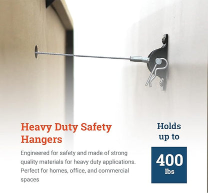 Furniture Anti-Tip Kit for Large Heavy Objects - Heavy Duty Furniture Anchor - Supports up to 400 lbs