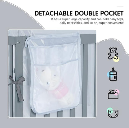 Porayhut Portable Baby Crib Net Safety Mesh Tent,Pop up Infant Mosquito Net, See Through Canopy Netting Cover for Baby&Toddler to Keep Baby from Climbing Out.