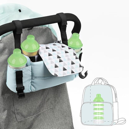 Accmor Formula Dispenser On The Go, 5 Compartments Stackable Formula Container for Travel, Baby Milk Powder Kids Snack Container, BPA Free