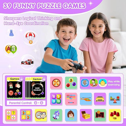 Smart Watch for Kids with 39 Games Touchscreen Camera Video, Music Player, Pedometer, Calculator, Calendar, Stopwatch, Flashlight, Alarm Clock 12/24 hr, Birthday Gifts Toys for Girls Ages 3-12