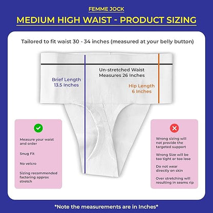 Women’s Pelvic Orthotic Support Belt ― Uterus Girdle for Prolapsed Bladder | Vulvar Varicosities | Postpartum Recovery | Dysfunction Pain Relief - High Waist (White - Medium)