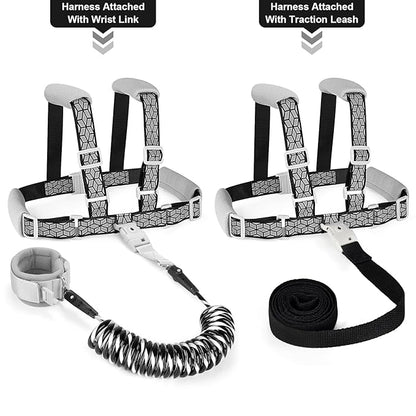 Accmor Toddler Harness Leash, Reflective Kid Harness with Anti Lost Wrist Link, Child Walking Harness Kids Leash Wristband Belt with Lock for Baby Boys Girls to Outdoor Travel