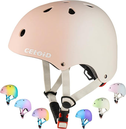 Kids Bike Helmet,Toddler Skateboard Helmets for Ages 2-3-5-8-14 Years Boys Girls，Adjustable Multi-Sport Bicycle Skateboarding Football Roller Skating Scooter Rollerblade Balance Bike Helmet