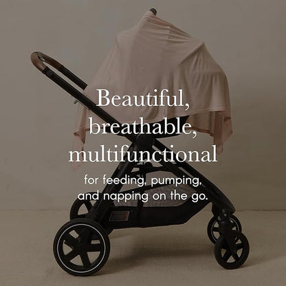 Solly Baby Nursing Cover, Ultra-Breathable, Lightweight Breastfeeding Cover-Up, Buttery-Soft Fabric, Universal Fit, Postpartum Essentials, Newborn Must Haves, Bleu Toile