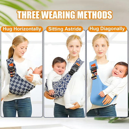 Marrlly Baby Carrier Newborn to Toddler, Toddler Carrier,Adjustable Baby Sling Carrier Non-Slip Hip Seat Carrier Carrying 10-30 lbs(Black)