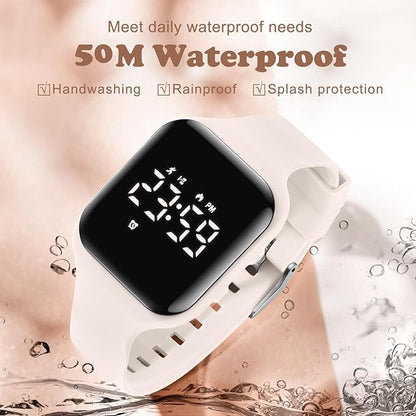 Kids Watches for Girls Boys Digital Sport Watch with Step Counter Pedometer Vibration Alarm Clock, No App Waterproof Fitness Tracker Kids Watch Boys Girls Teens Students Ages 5-16