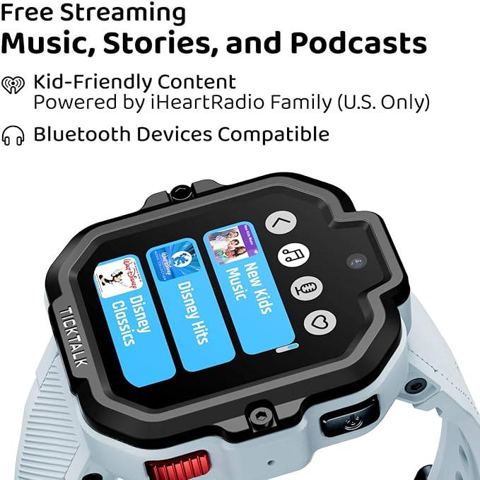 TickTalk 5 - Kids Smart Watch with GPS Tracker, Video Calling, SOS, & Parental Controls | Smartwatch with Free Music, Texting, Kid Phone Call and Text, Boys & Girls - 4G Smart Watch for Kids 3-12