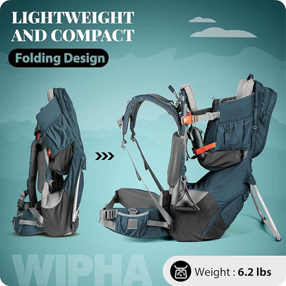 WIPHA Upgraded Baby Carrier, Hiking Backpack with Ergonomic Pro Design, Lightweight Large Capacity Toddler Carrier