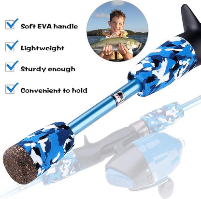 ODDSPRO Kids Fishing Pole Pink, Portable Telescopic Fishing Rod and Reel Combo Kit - with Spincast Fishing Reel Tackle Box for Girls, Youth