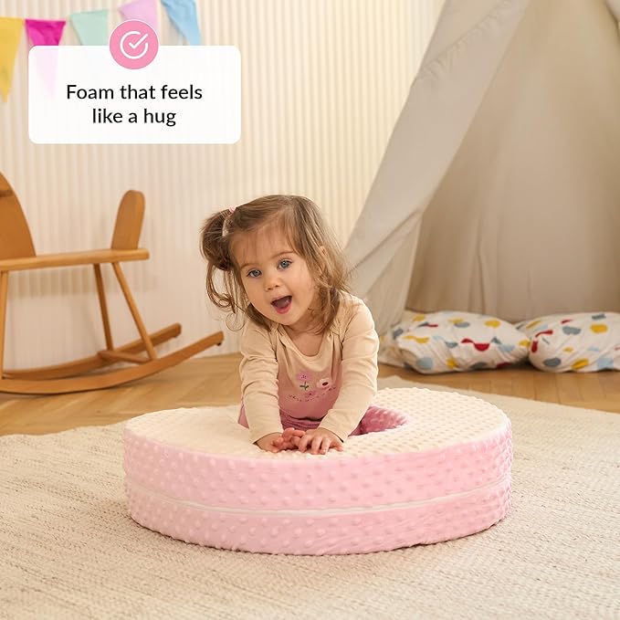 ODOXIA Baby Sit Up Pillow | Baby Pillow for Sitting Up | Comfortable Infant Seat for Early Sitting & Playtime | Soft & Stable Seat with Ring