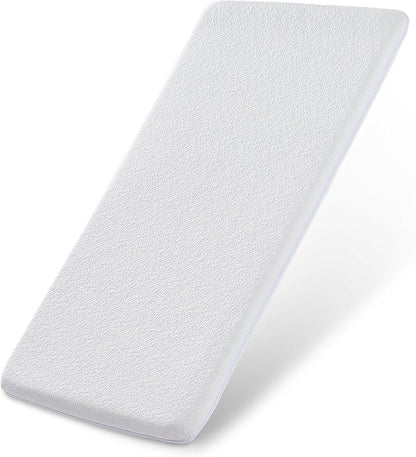 ANGELBLISS Bassinet Mattress Topper, Gel Memory Foam Mattress with Removable Cover Fit for AMKE Bassinet (35" x 20"), Bellababy, Evolur Stellar and Yamesmile Bassinets, Waterproof Soft Mattress