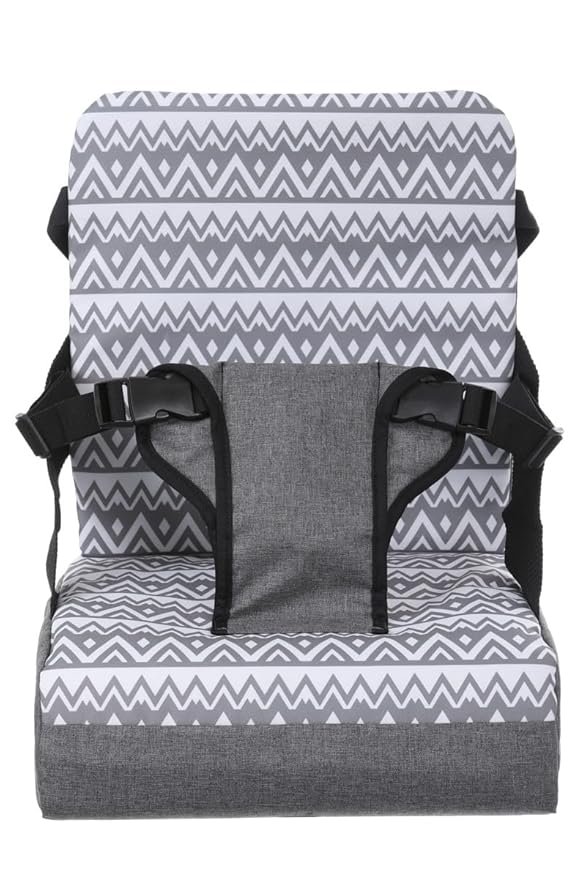 Dreambaby Grab ‘N Go Travel Booster Seat – Portable Toddler High Chair for Dining (6M-5Y) with Storage & Shoulder Strap