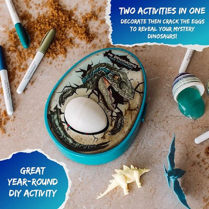 The Eggmazing Egg Decorator The DinoMazing Dinosaur Egg Refill - for The DinoMazing Egg Decorating Spinner by EggMazing - Egg with Mystery Dinosaur and Non-Toxic Slime - 6 Eggs